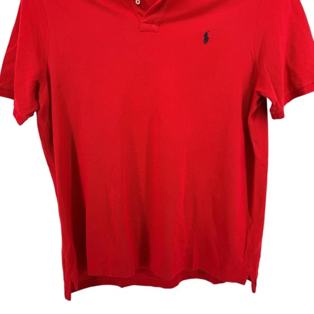 Polo Ralph Lauren Polo Shirt Mens XXL Pre-Owned Red Classic Fit Black Pony Logo‎
